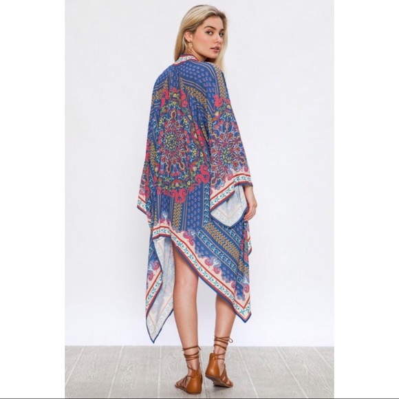 Flying Tomato Draped Kimono Arabesque Print - Picture 5 of 7